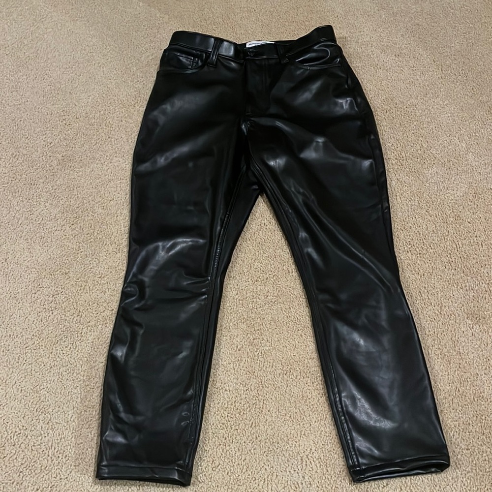 Abercrombie Curvy Line Short length vegan leather pants